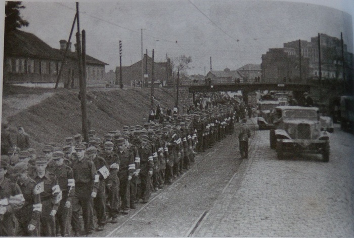 Пачатак вуліцы Маскоўскай, 1944 год