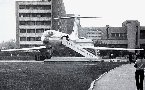 Самалёт Ту-134, у якім была арганізавана кавярня "Ікар"